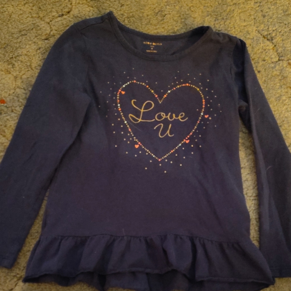 BCBG Girls Kids' Dark Blue Long Sleeve with Heart Design Size 6